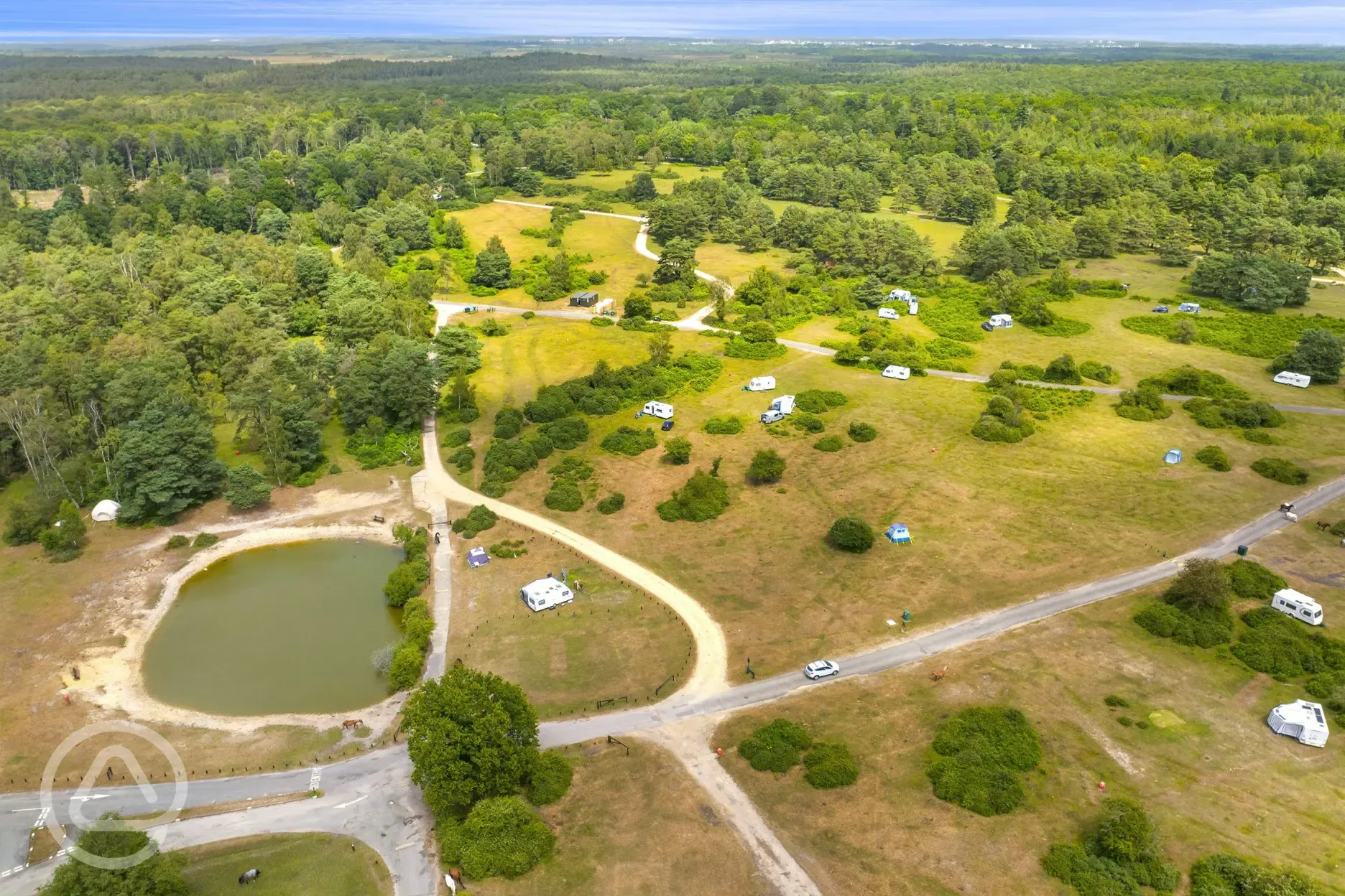 Aerial of the campsite