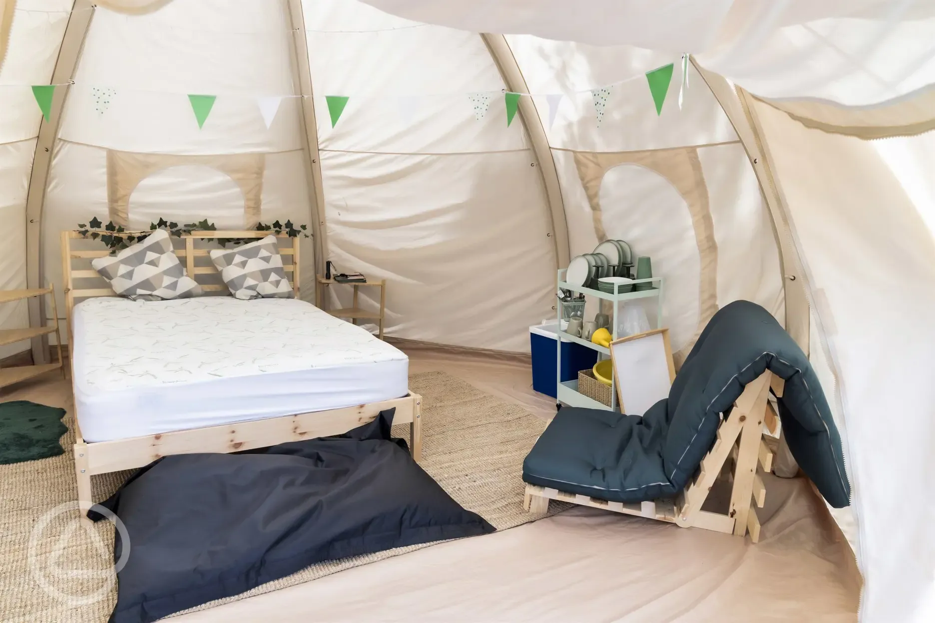 Bell tent interior