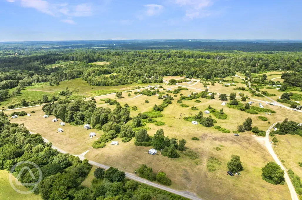 Aerial shot of site