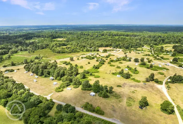 Aerial shot of site