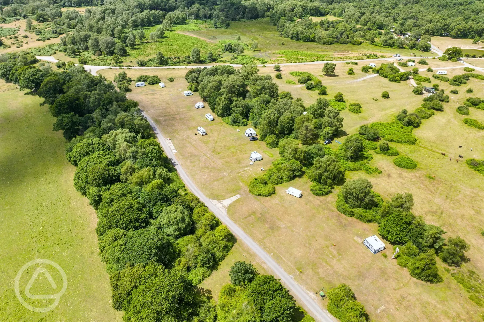 Aerial of the campsite