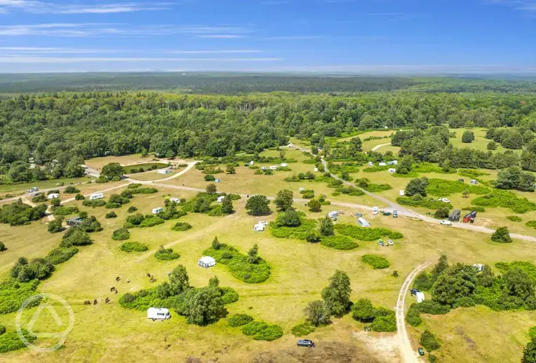 Aerial of the campsite