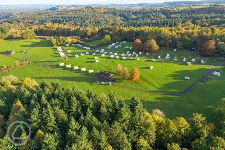 Aerial of the campsite