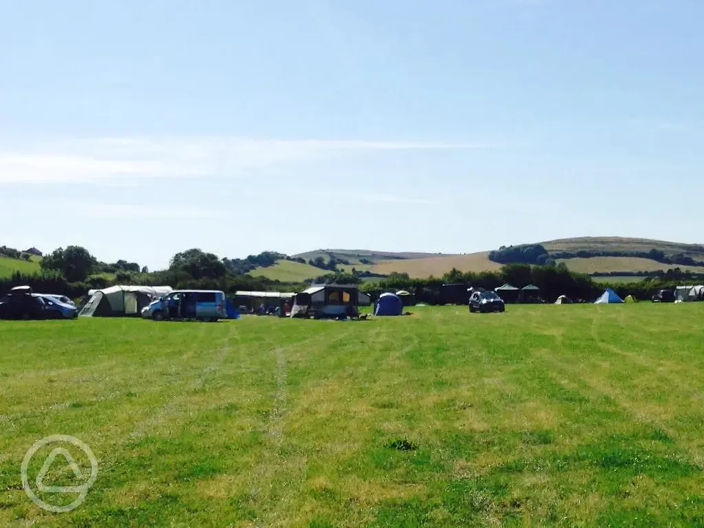 Grass camping at White Horse Campsite