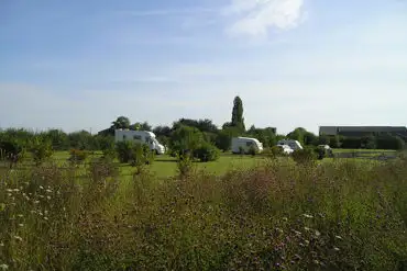 Grassy caravan field