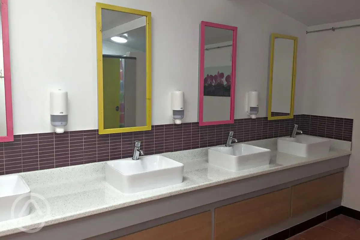 Hand basins in the toilets