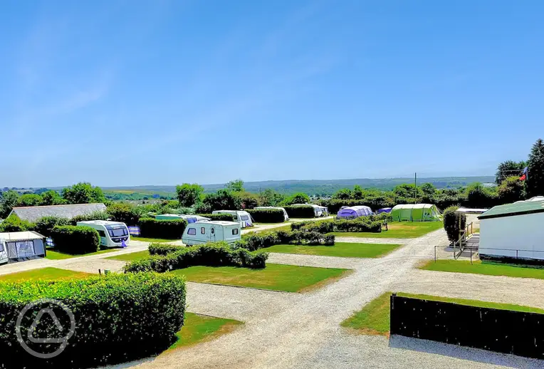 St Day Tourist Park with countryside views