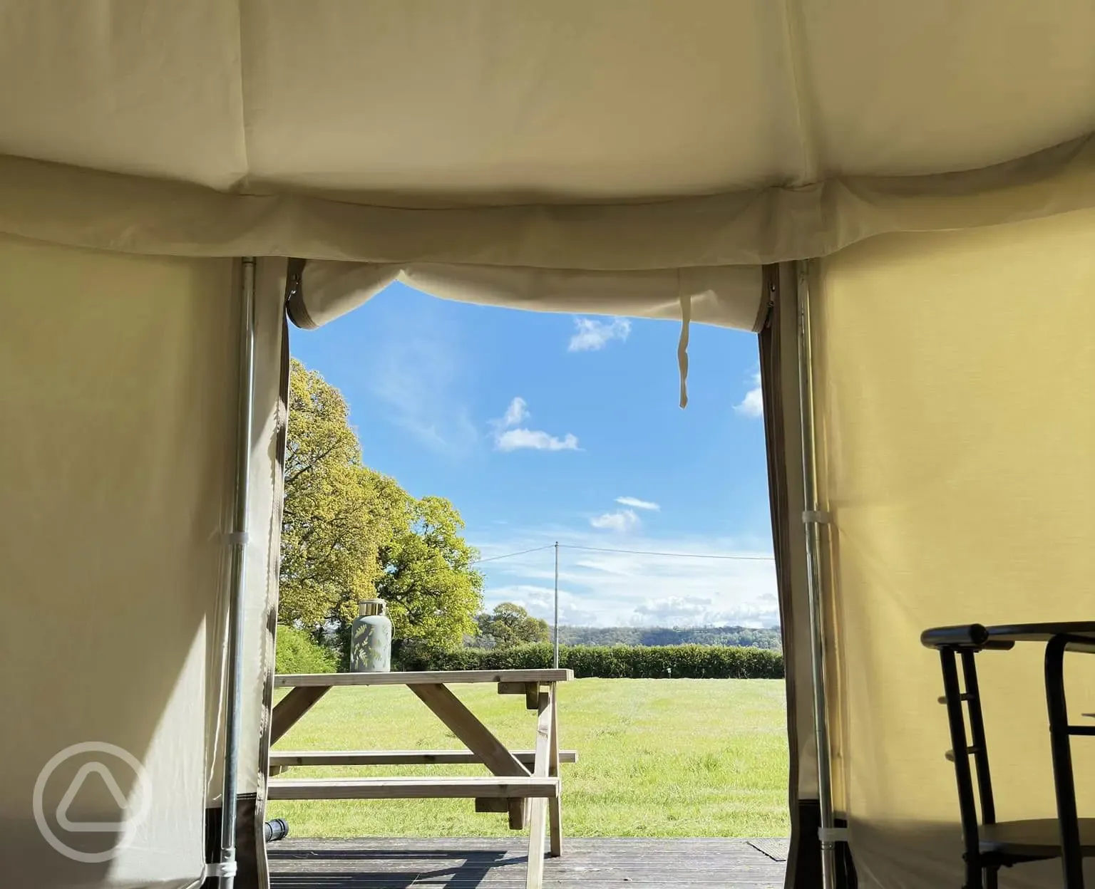 Willow yurt interior