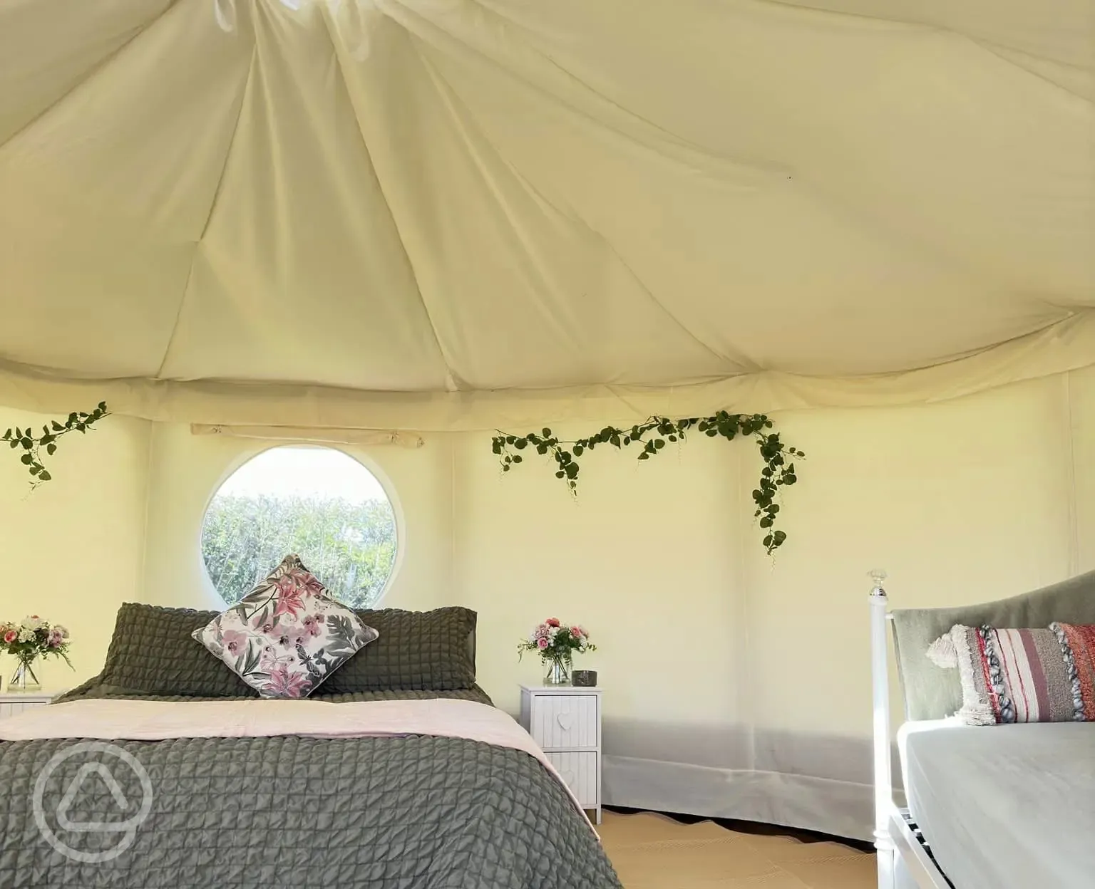 Willow yurt interior