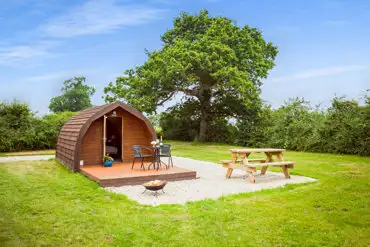 Oak camping pod at Pitch and Canvas