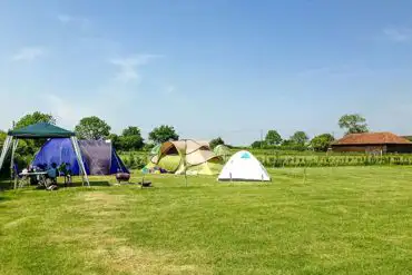 Grass pitches for tents and tourers