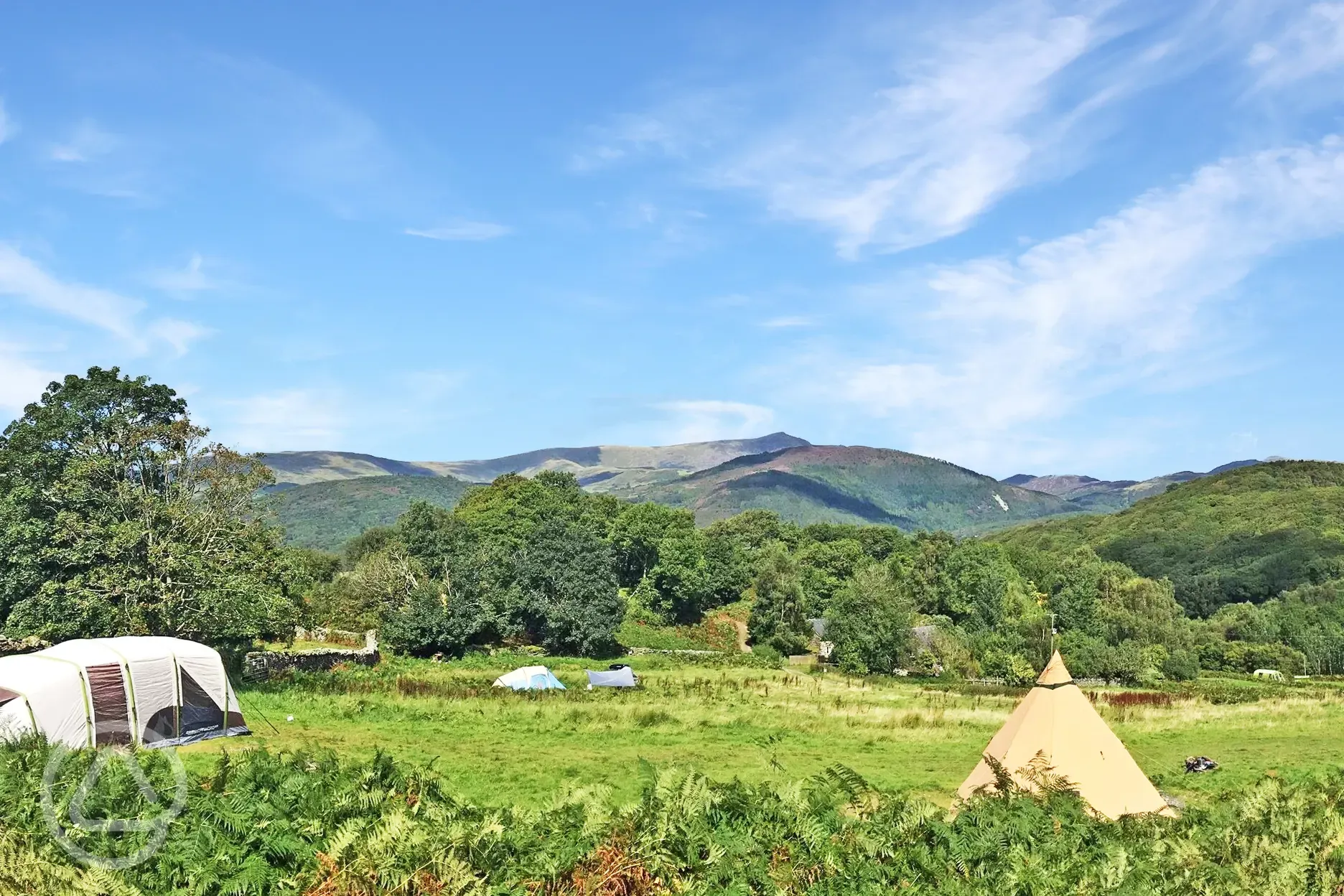 Lower tent camping field