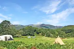 Lower tent camping field