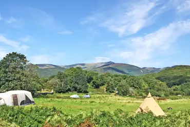 Lower tent camping field