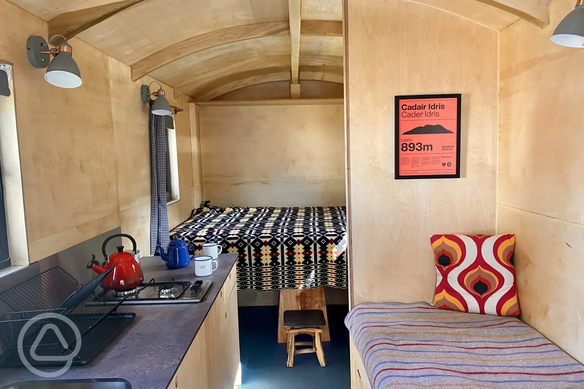 Small Duchess Quarry wagon has kitchenette and sleeps 3