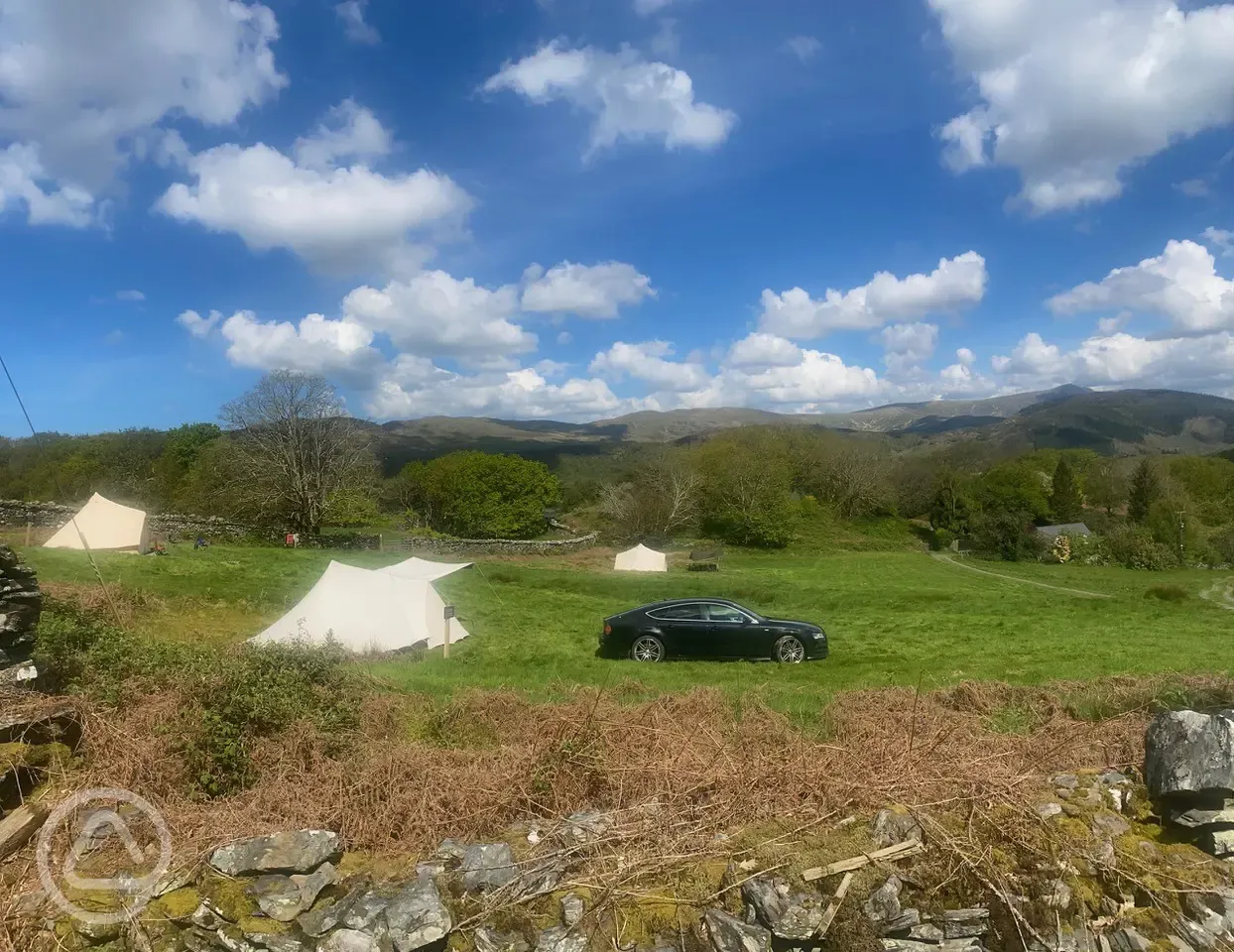 Lower tent camping field