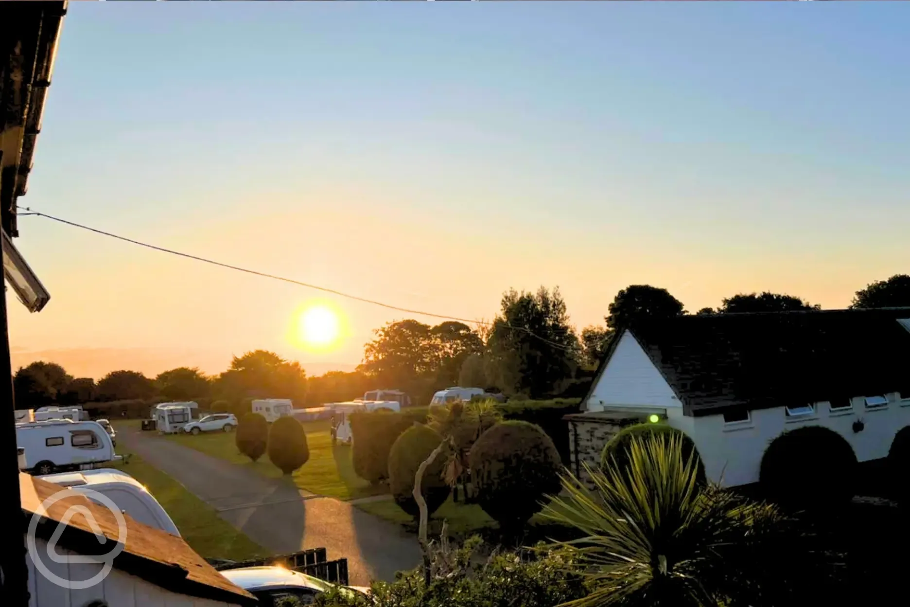 Sunset views over Camping Caradon Touring Park