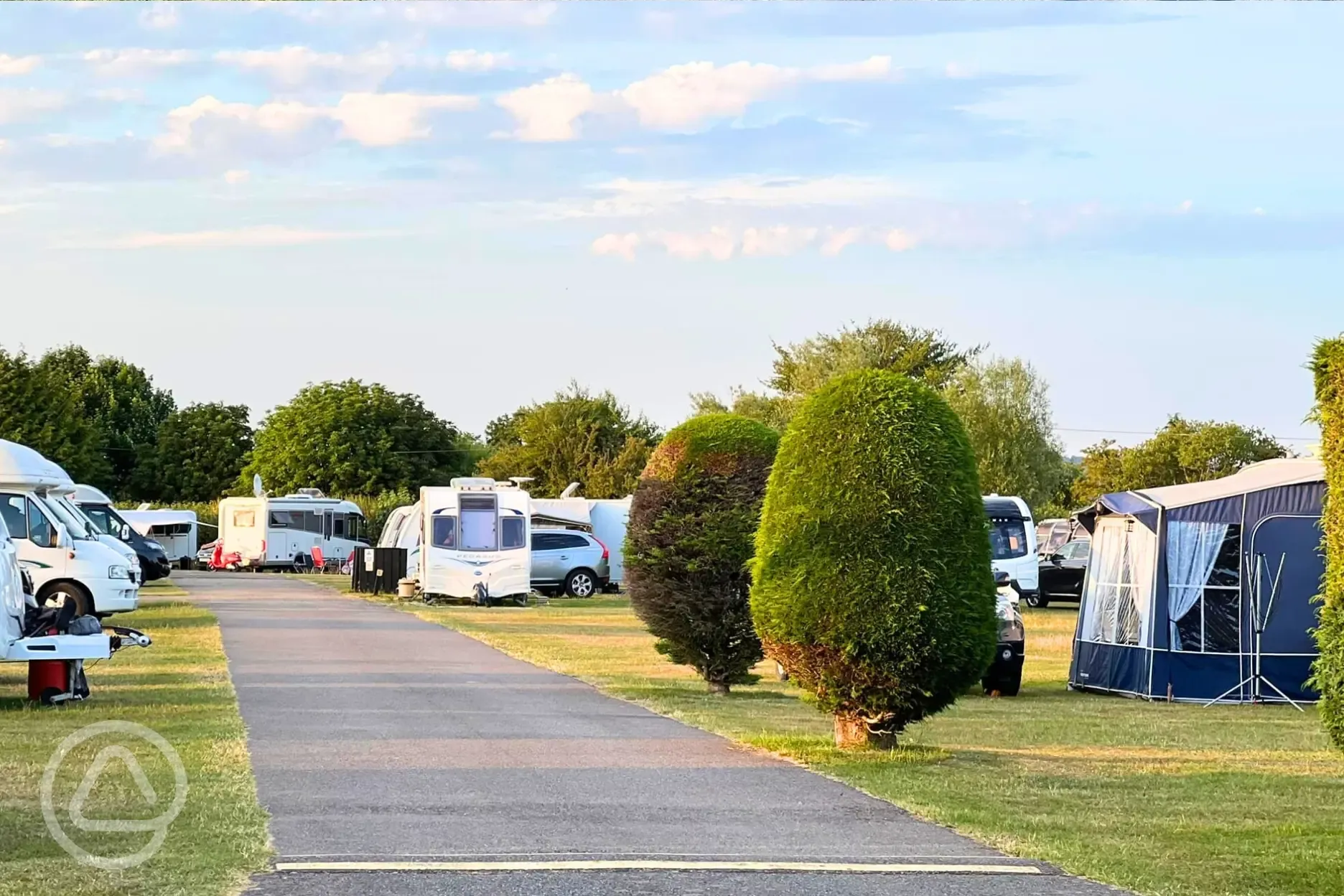 Overview of the camping area at Camping Caradon Touring Park