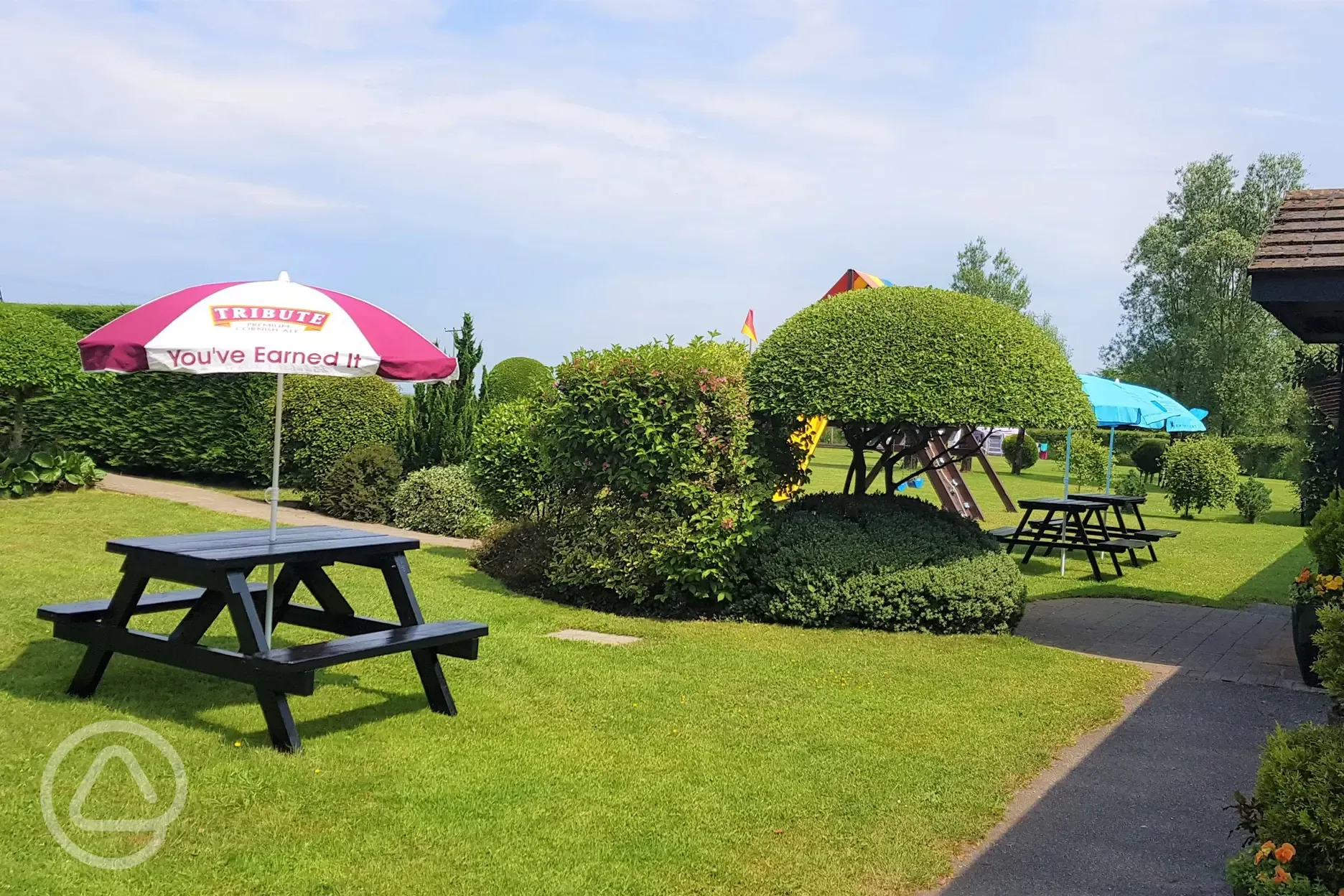 Onsite bar and restaurant outdoor seating