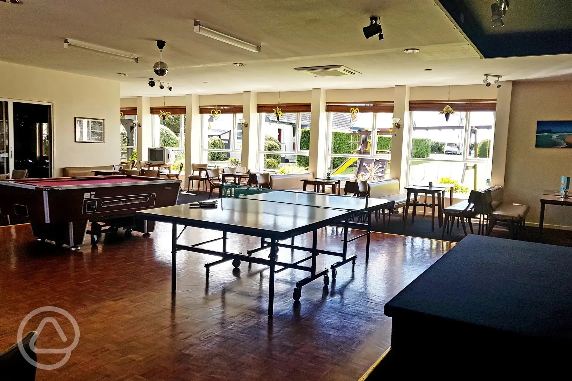 Bar area with table tennis