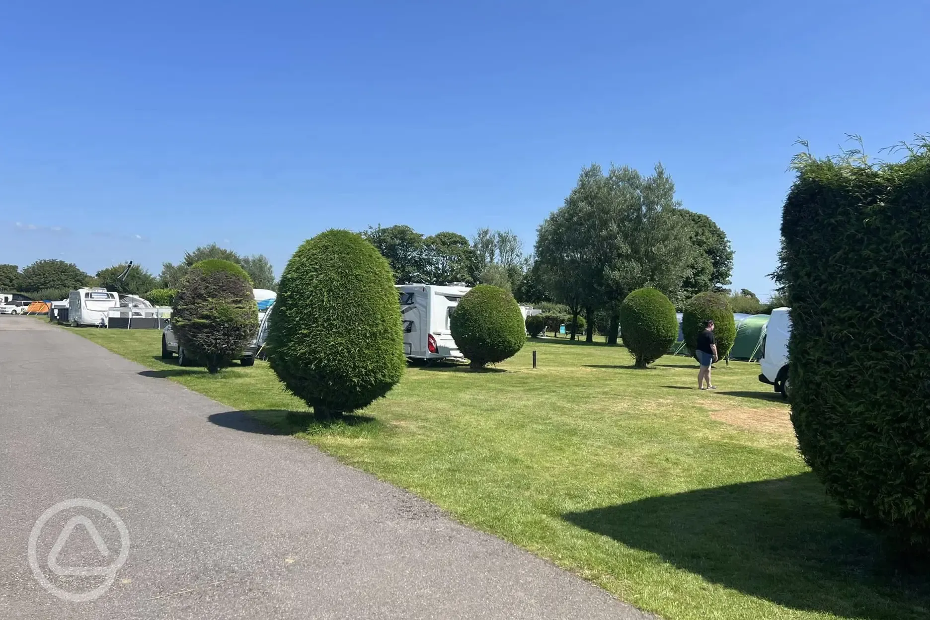 Grass pitches (non electric and electric) with a range of sizes available