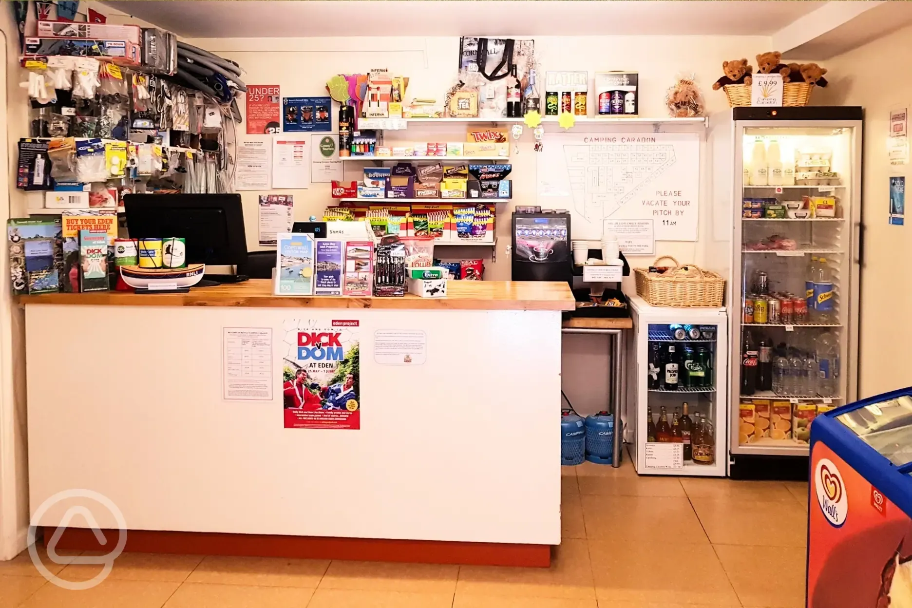 Reception/shop area selling essentials