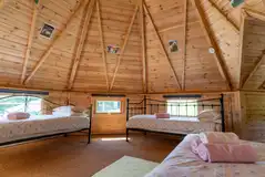 Wooden eco pods interior