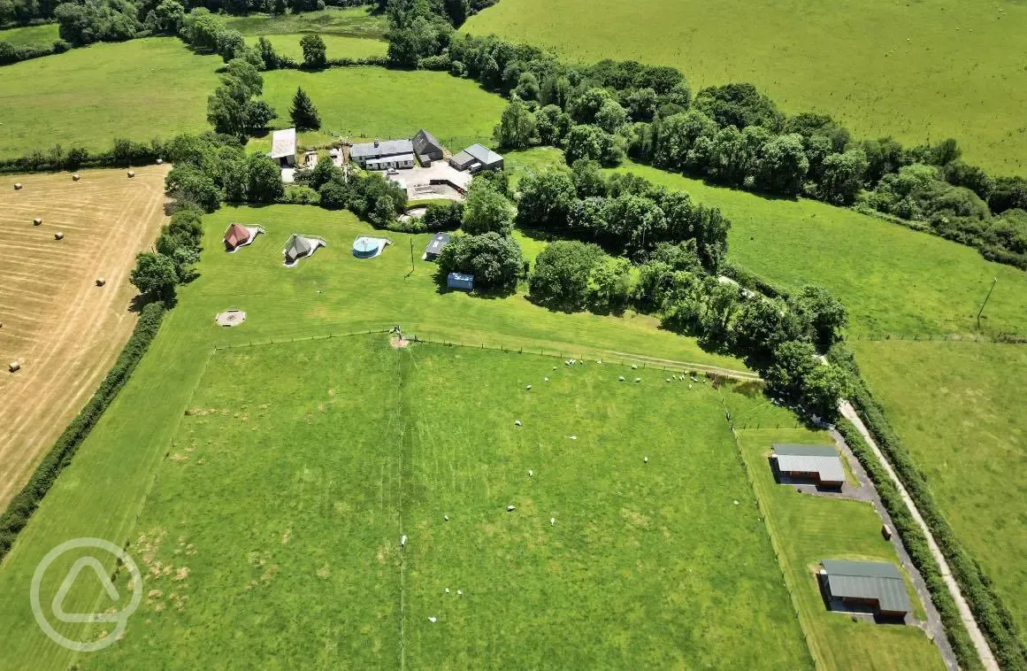 Aerial view of site