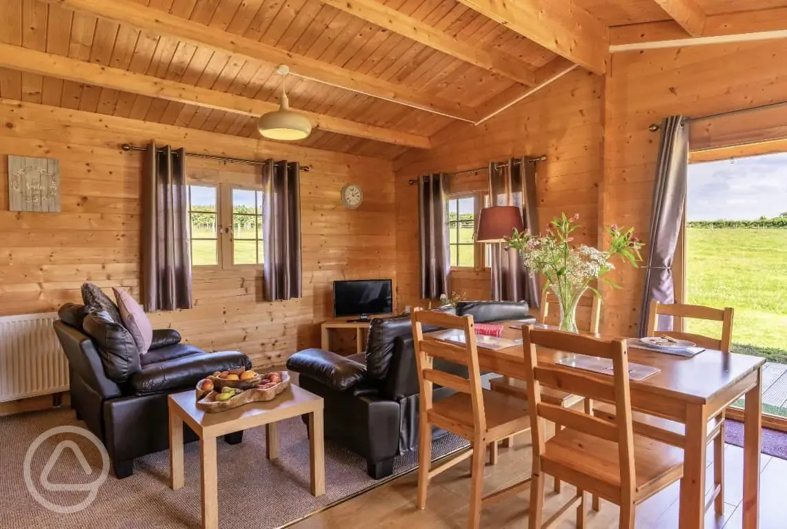 Wooden cabin interior