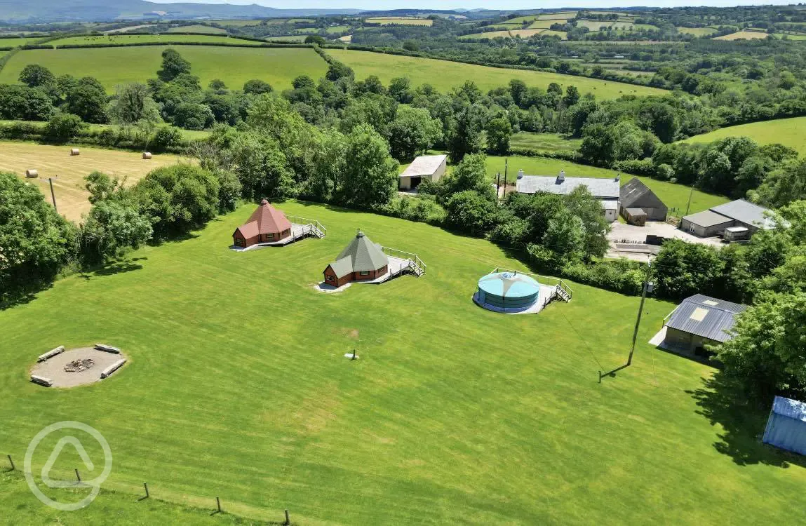 Aerial view of site