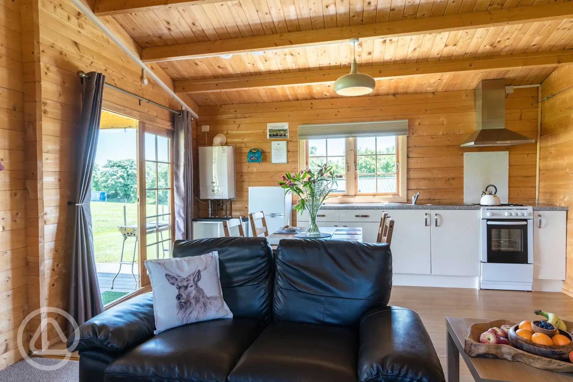 Wooden cabin interior