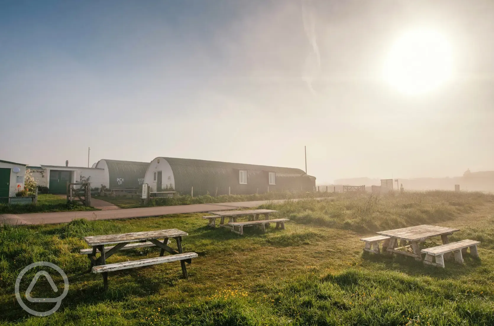 Outdoor seating for The Canteen - onsite cafe