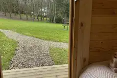 Cosy ensuite glamping pod view Cosy ensuite glamping pod view