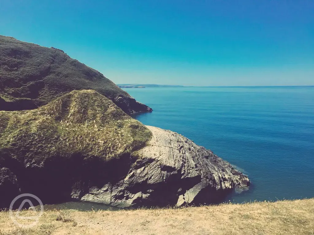 Views from the coast path to Llangrannog