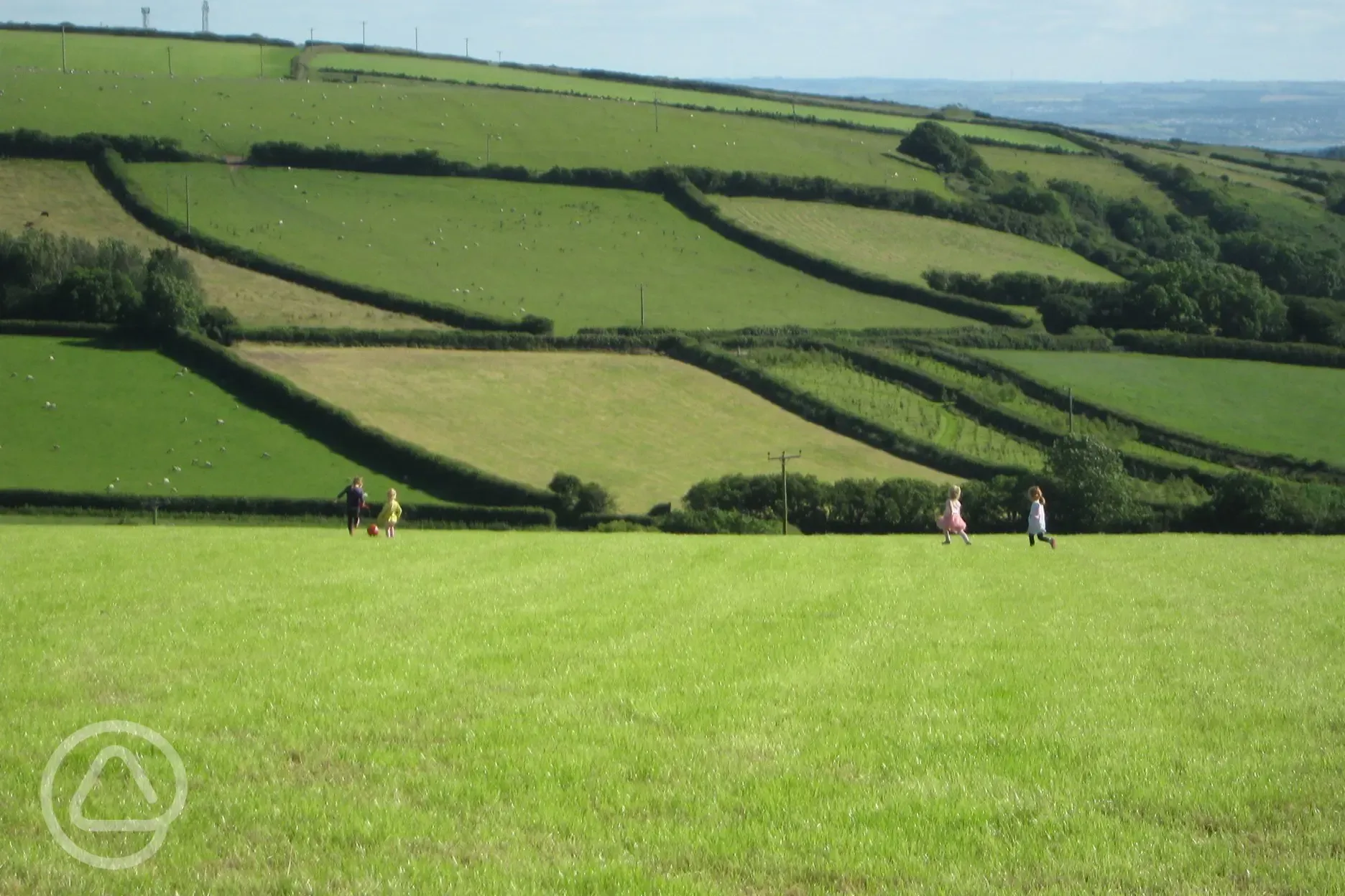 Grass area for children to play