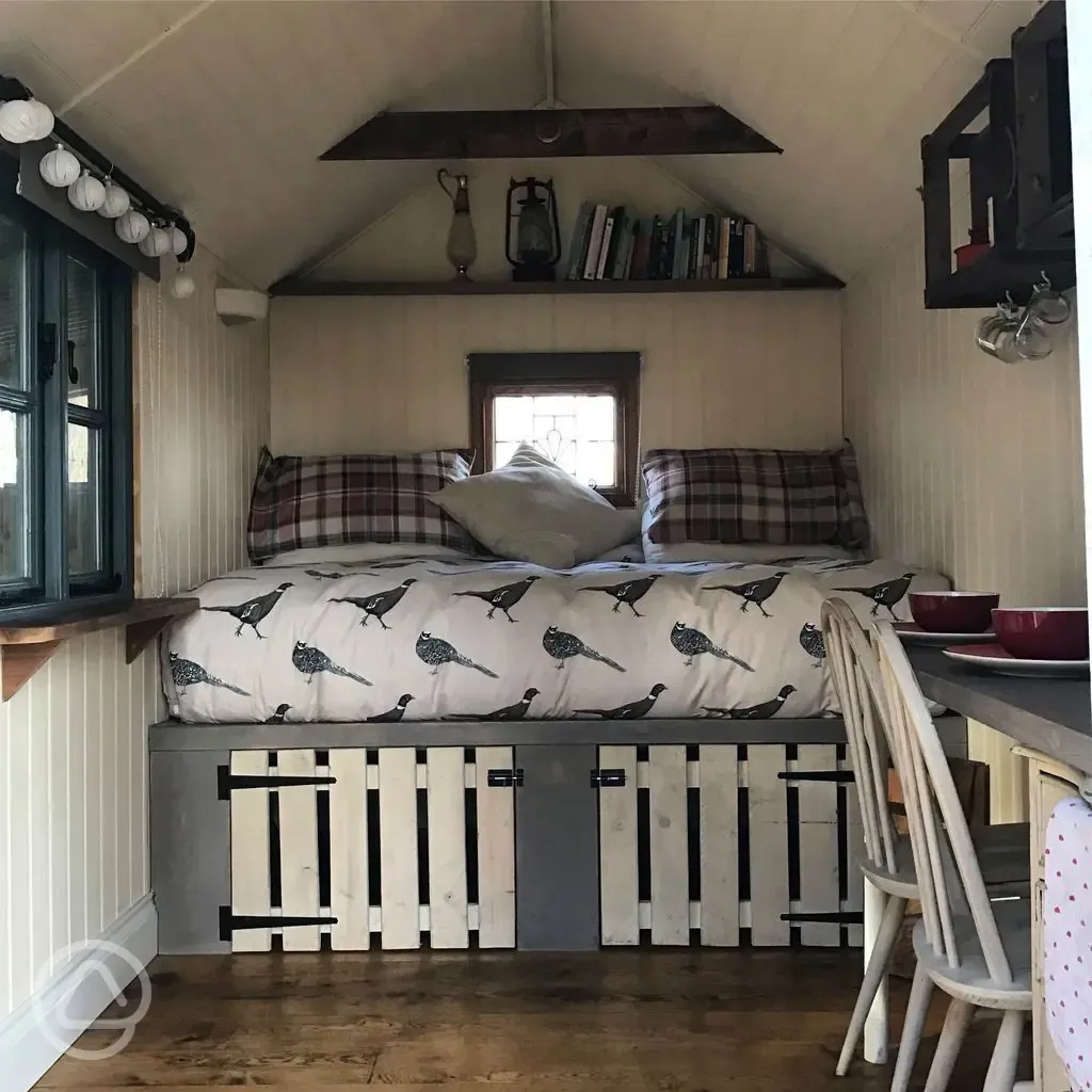 Bed in Shepherd's Hut