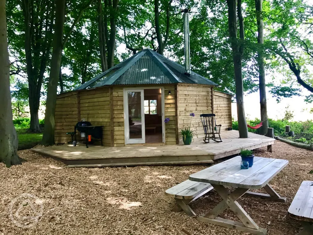 Woodpecker Temple treehouse at Happy Valley