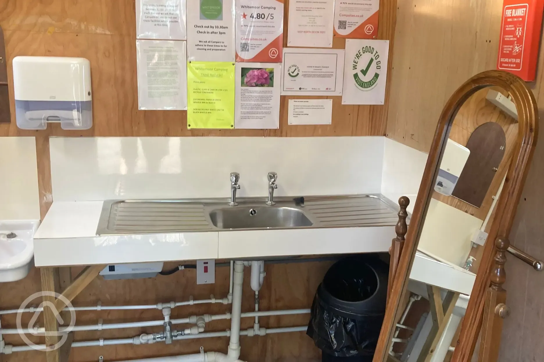 Washing up area