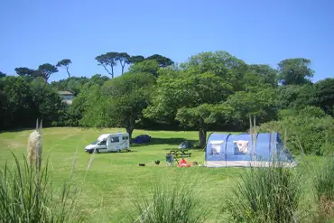 Grass camping and touring pitches