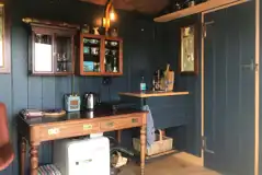 Astronomer shepherd's hut kitchen Astronomer shepherd's hut kitchen