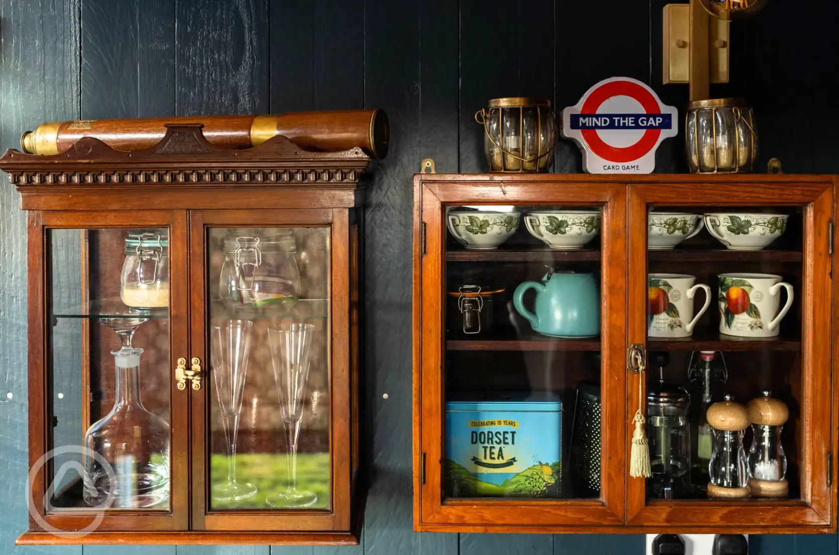 Astronomer shepherds hut kitchen equipment