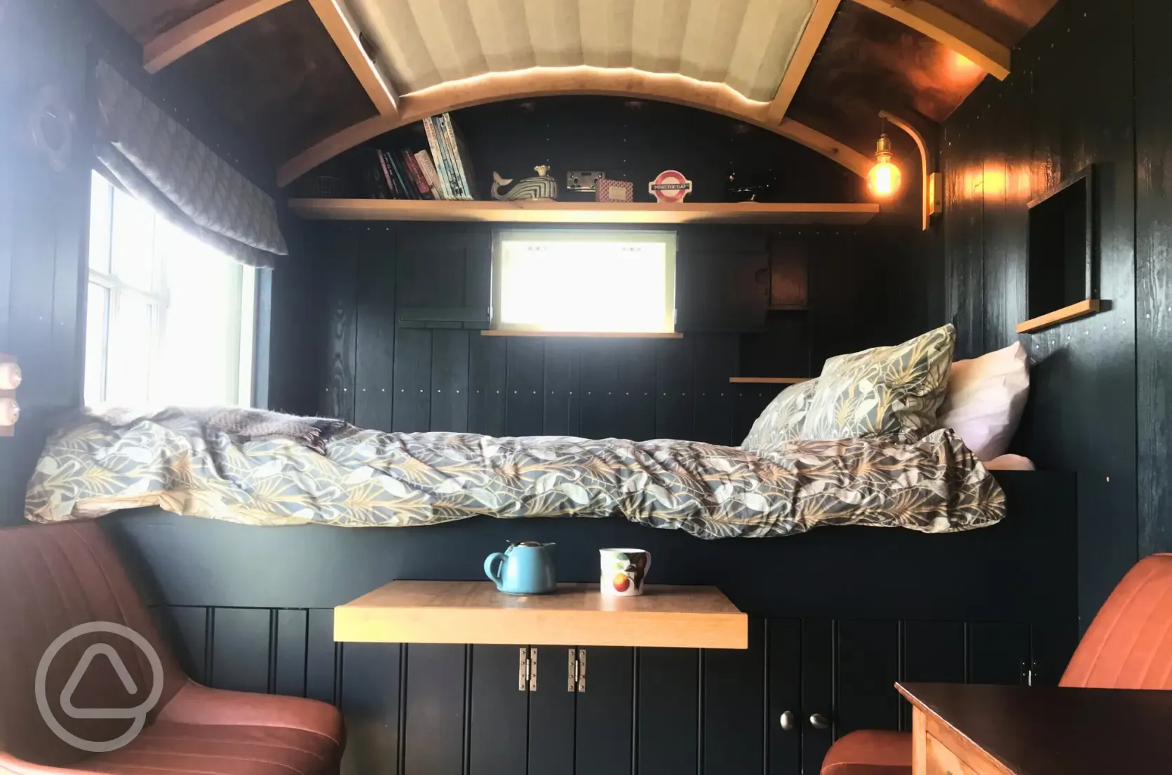 Astronomer shepherds hut interior