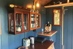 Astronomer shepherd's hut kitchen Astronomer shepherd's hut kitchen