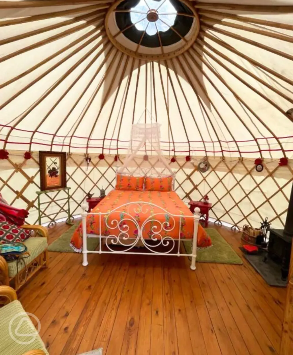 Poppy Yurt interior