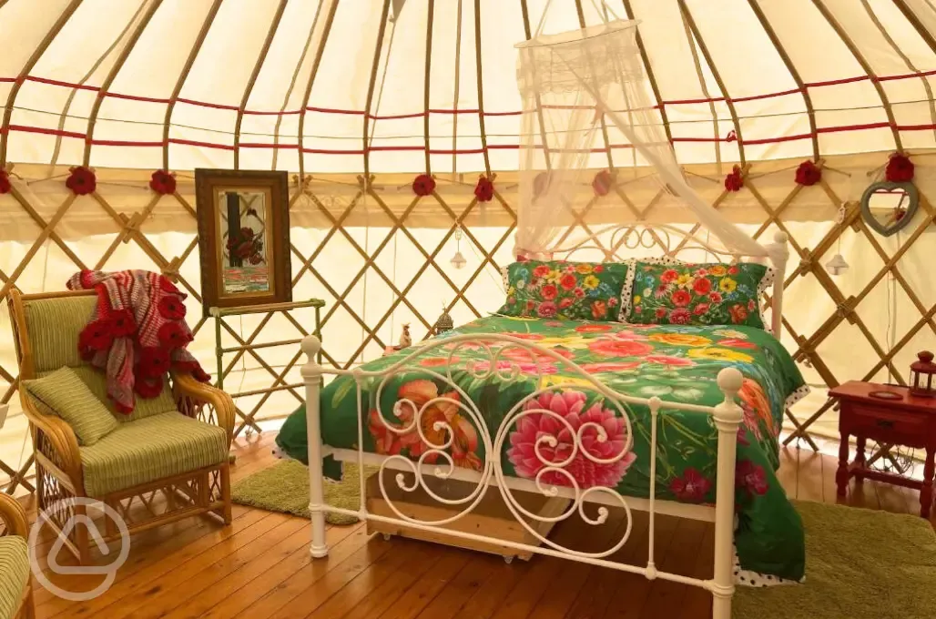 Poppy Yurt interior