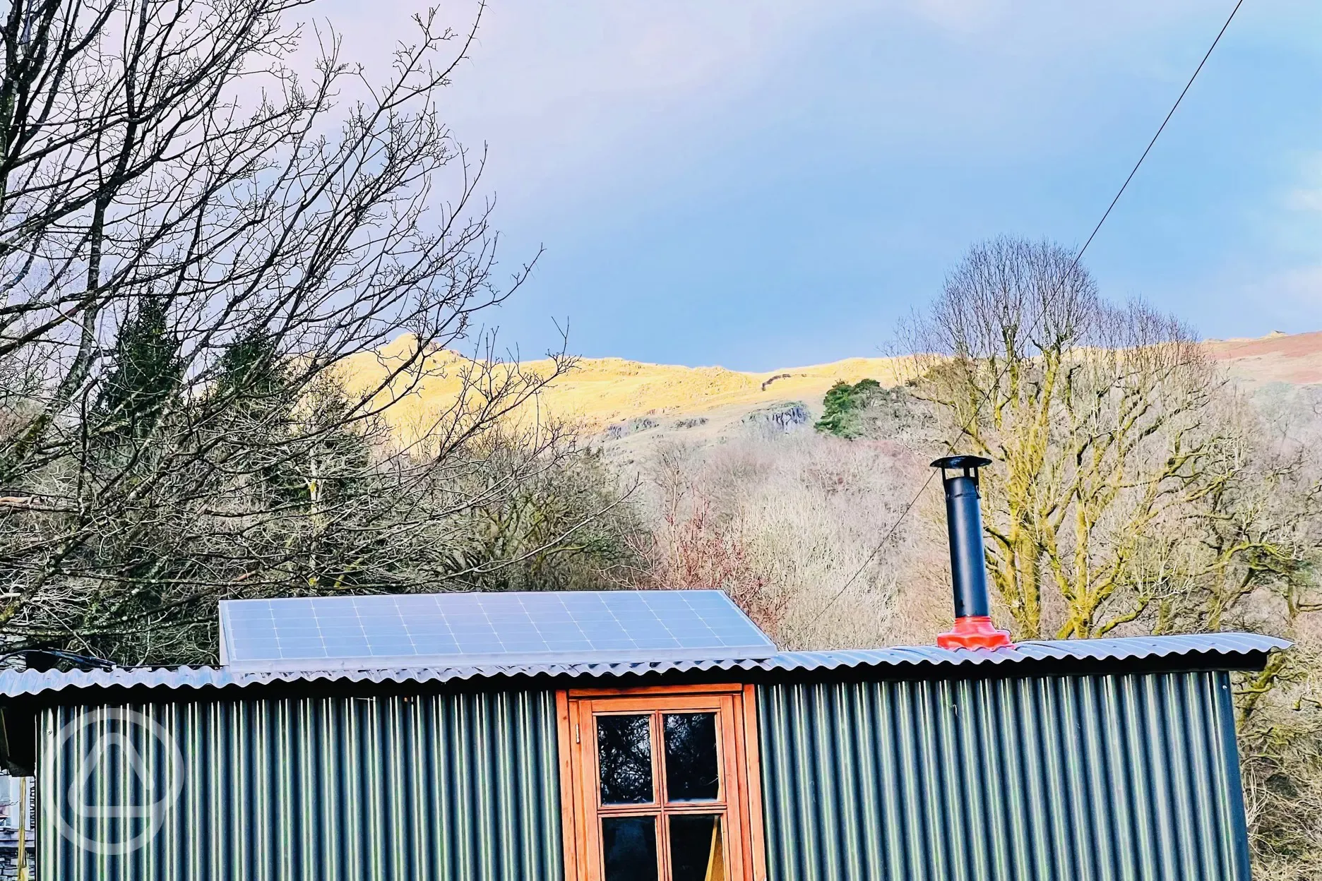 View of the Lake District National Park behind the Shepherd's hut
