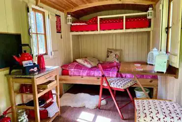 Shepherd hut interior