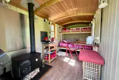 Shepherd's hut interior