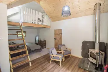 Tawny cabin interior