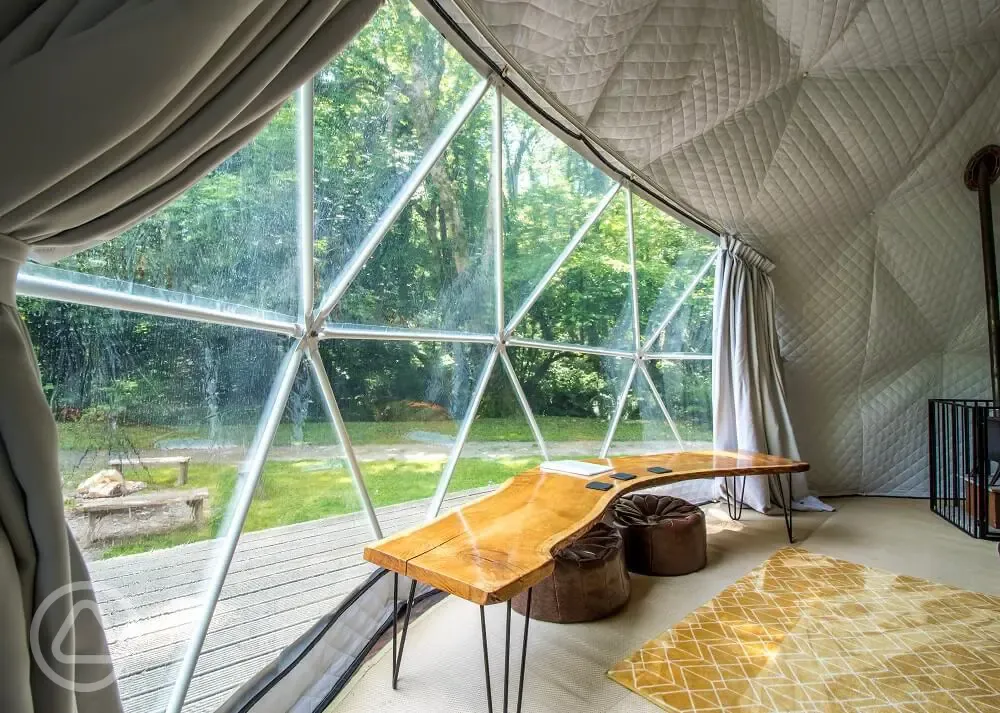 Long Eared geodome interior